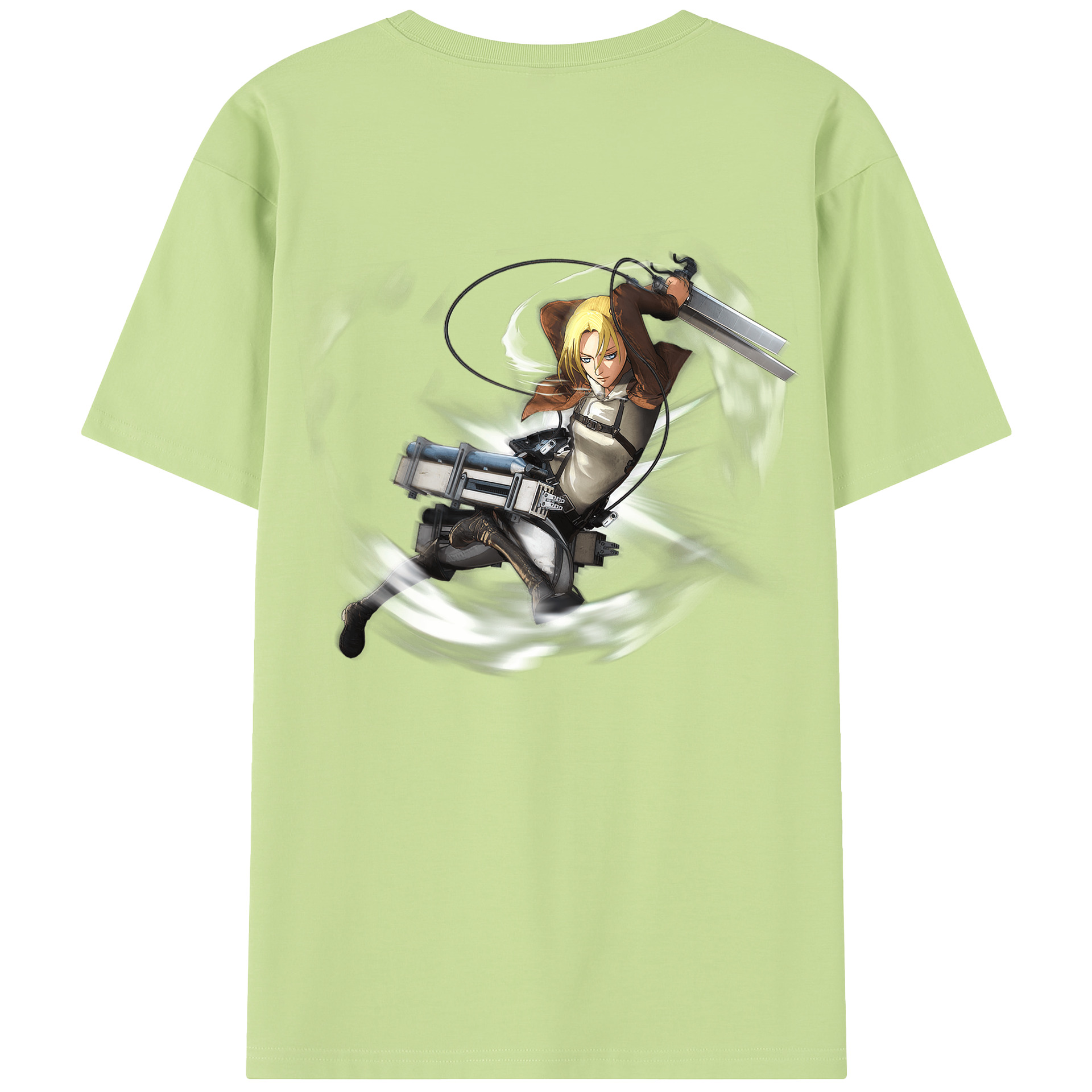 （画像用） 進撃の巨人 アニ・レオンハート Attack on Titan Annie Leonhart 綿100％半袖Tシャツ（背面プリント）